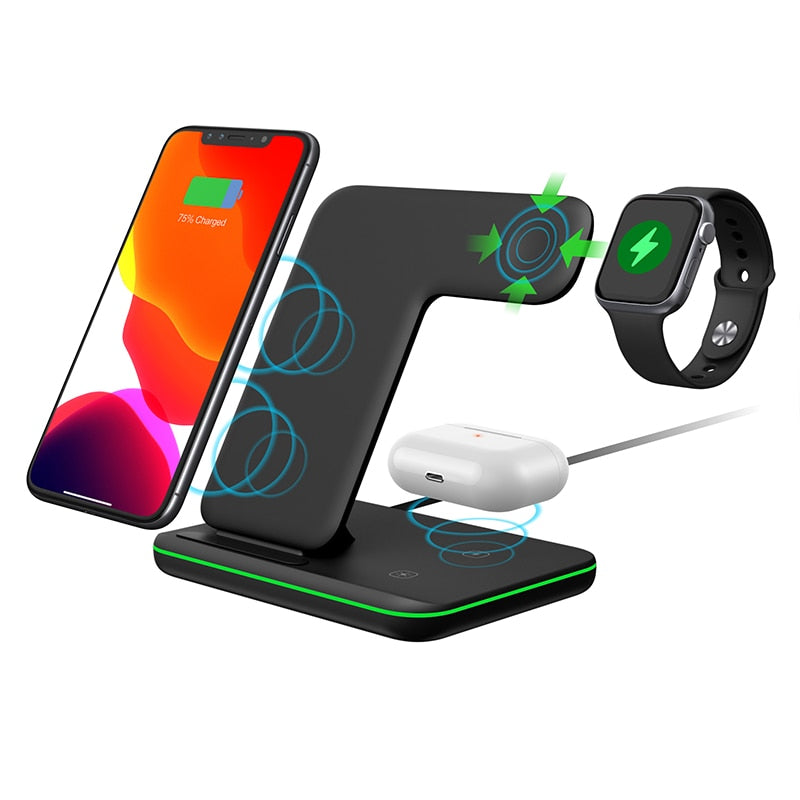 Wireless Charger Stand for Apple Watch AirPods & iPhone